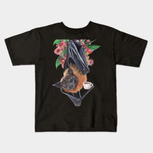 Batty Before Coffee Kids T-Shirt